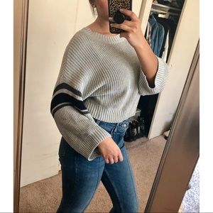 Gray cropped sweater